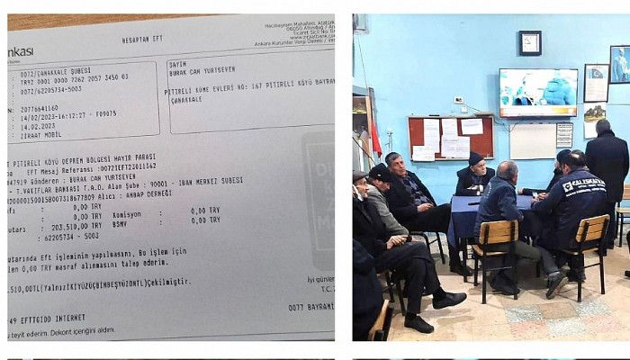 Pitirelli daha önce almış olduğu karar doğrultusunda 203.510,00 TL yi Ahbap Derneği hesabına yatırdı.