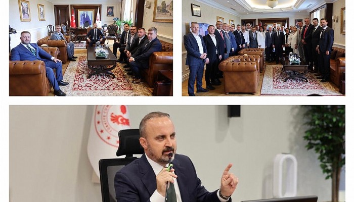 Ak Parti Çanakkale İl, İlçe ve belediye başkanları Turan’ı ziyaret etti