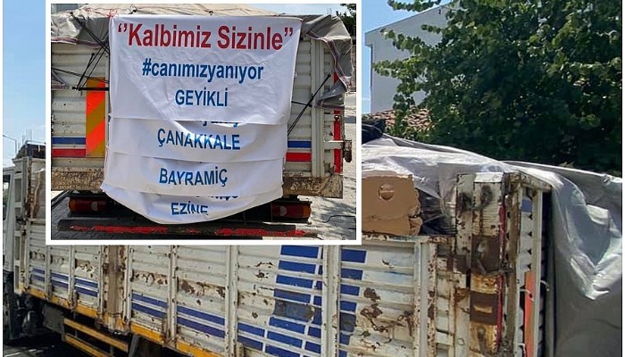Çanakkale'den Manavgat'a Yardım Gönderildi.