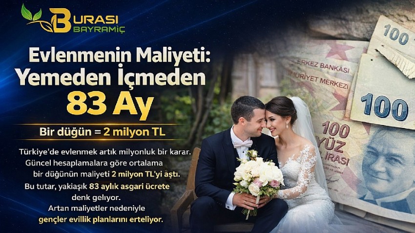 83 Ay yemeden içmeden evlilik maliyetini ödeyebilirsin.