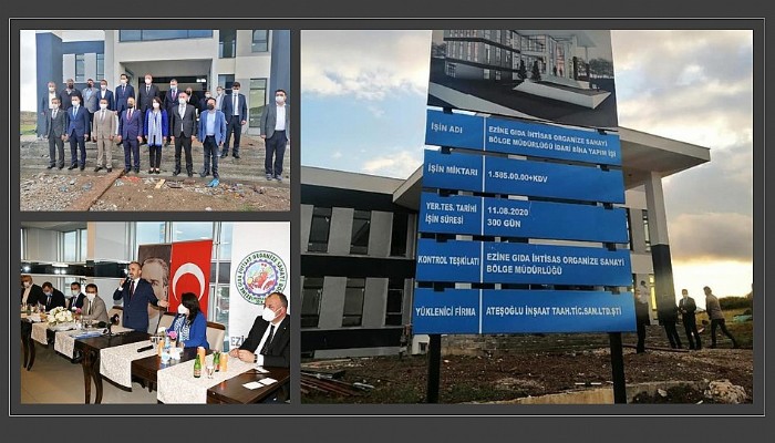 Çtso Yönetim Kurulu Başkanı Selçuk Semizoğlu Ezine Gıda İhtisas Osb İdari Bina İnşaatı Ziyaretine Katıldı