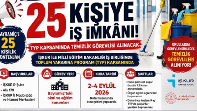 BAYRAMİÇ’TE 25 KİŞİ İŞE ALINACAK!