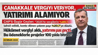 CHP’li Özgür Ceylan: “Vergiyi Alıp Yatırımı Pas Geçtiler”
