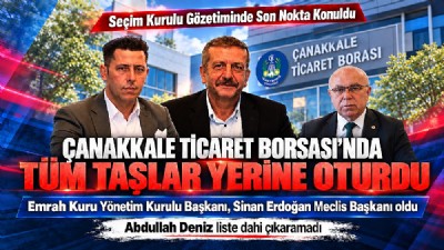 ÇANAKKALE TİCARET BORSASI’NDA TÜM TAŞLAR YERİNE OTURDU! ABDULLAH DENİZ LİSTE DAHİ ÇIKARAMADI, SEÇİME DAHİ KATILMADI!