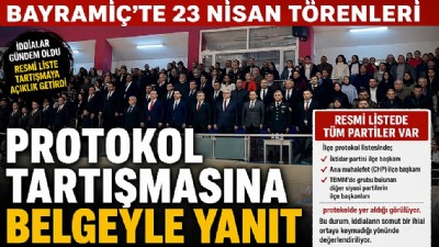 BAYRAMİÇ’TE 23 NİSAN TÖRENLERİ SONRASI PROTOKOL TARTIŞMASI
