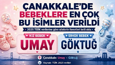 ÇANAKKALE’DE BEBEKLERE EN ÇOK BU İSİMLER VERİLDİ